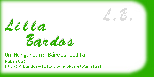 lilla bardos business card